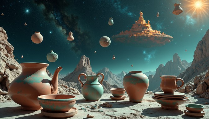 Space Pottery Example Free Cosmic Pottery Workshop Image - Pottery, Cosmic, Surreal ...