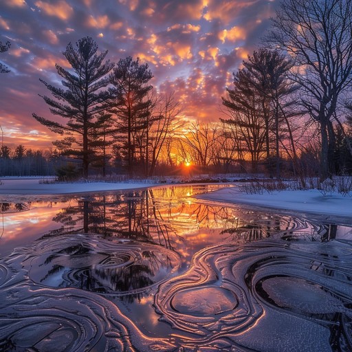 Beautiful Winter Sunset Wallpaper
