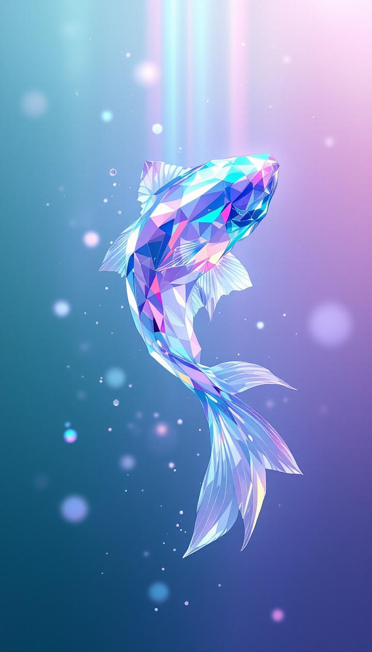 Free Crystal Fish Ascending Image - Crystal, Fish, Geometric | Download ...