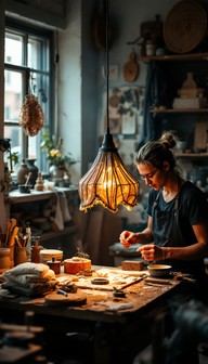Free Handcrafted Lamp Creation Image - Artisan, Craftsman, Lamp ...