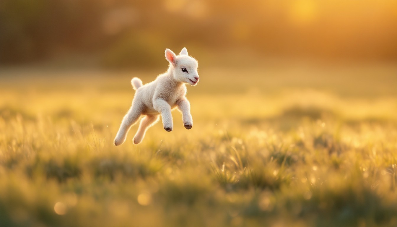 Free Leaping Lamb Joy Photo - Lamb, Jumping, Spring | Download at StockCake