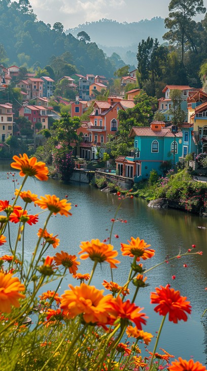 Free Riverside Floral View Image | Download at StockCake