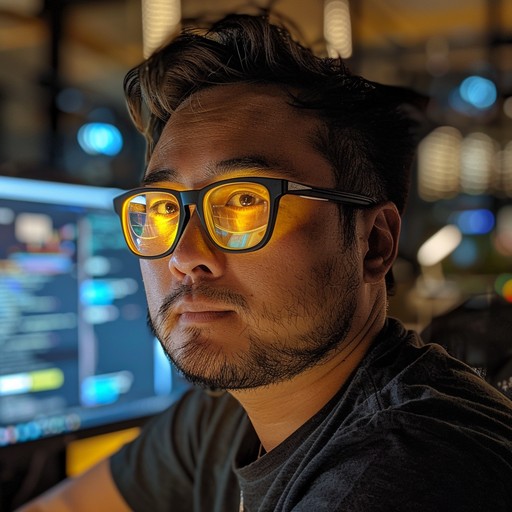 Refliction Tech Free Focused Coding Session Image - Coding, Reflection, Glasses ...