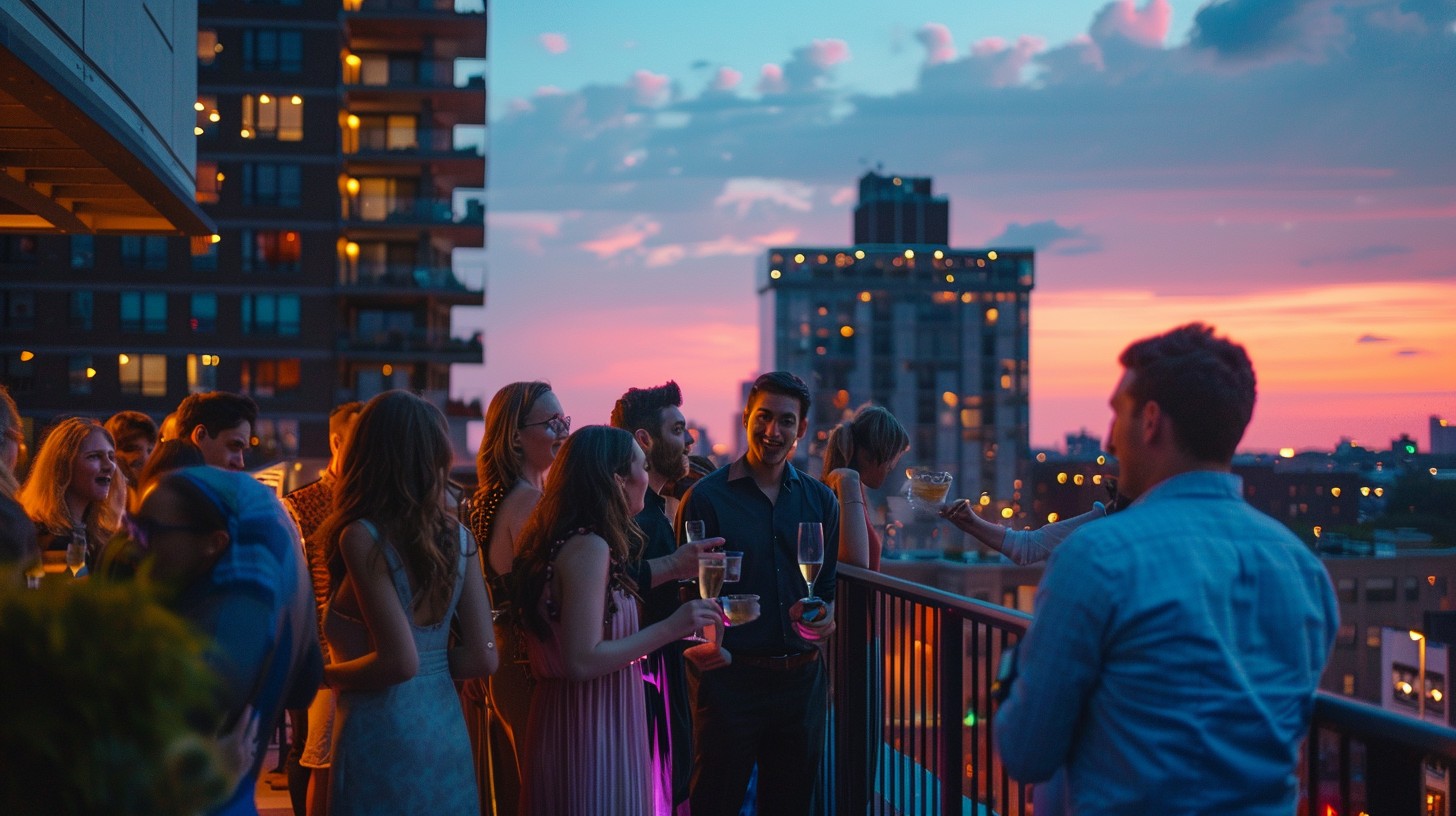 Free Rooftop Sunset Party Image - Rooftop, Sunset, Party | Download at ...