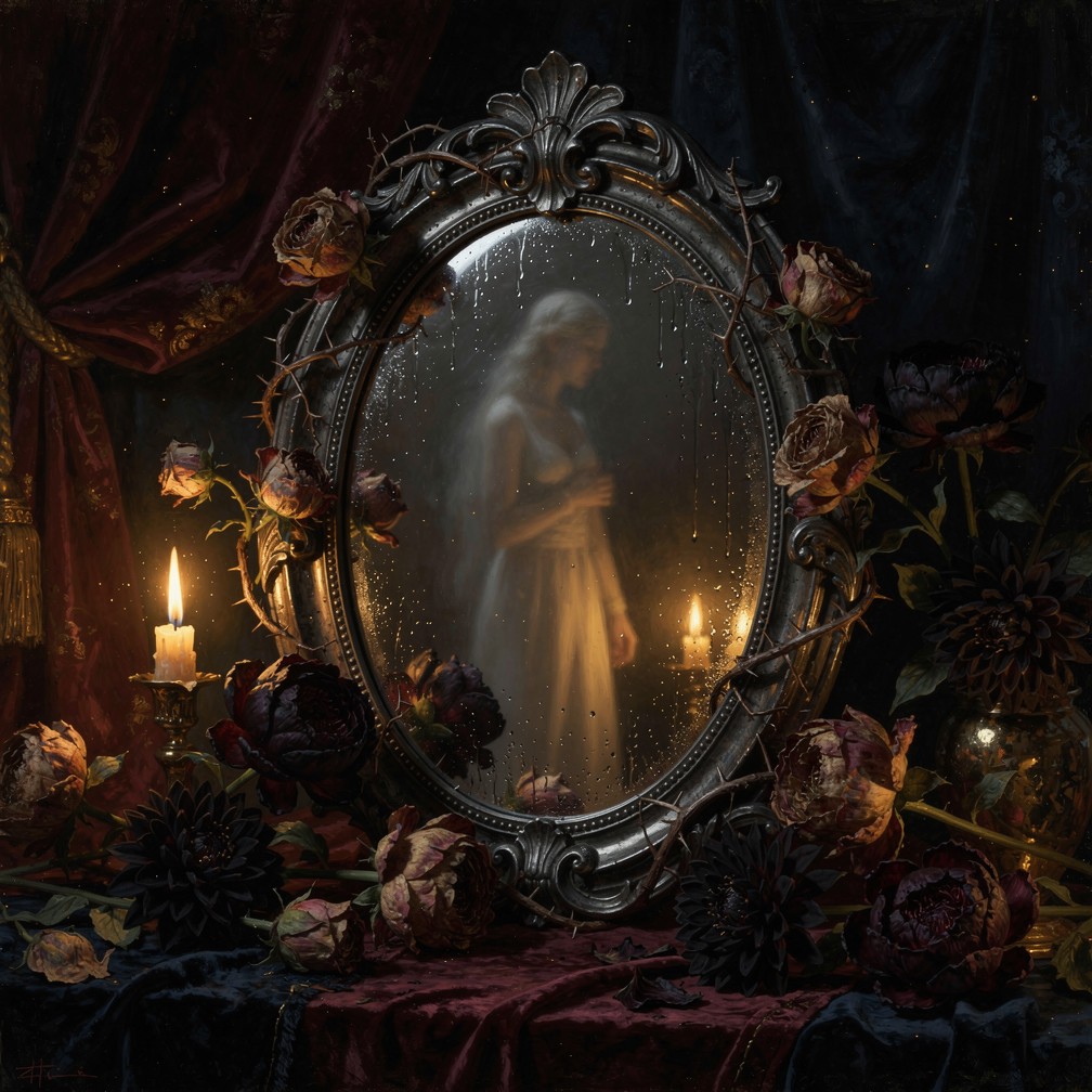 Free Ghostly Mirror Reflection Image - Mirror, Gothic, Romantic ...