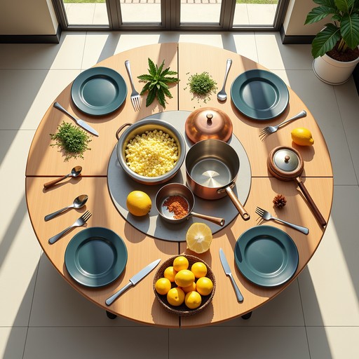 Free Circular dining harmony Image - Table, Circular, Wooden | Download ...