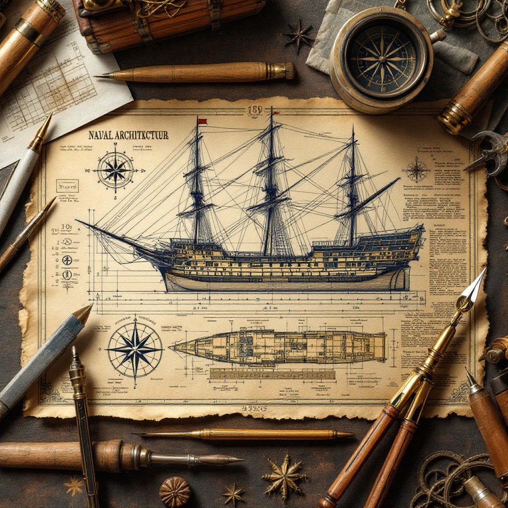 Ship Structure Icon Free Historic Ship Schematic Image - Nautical, Blueprint, Ship ...