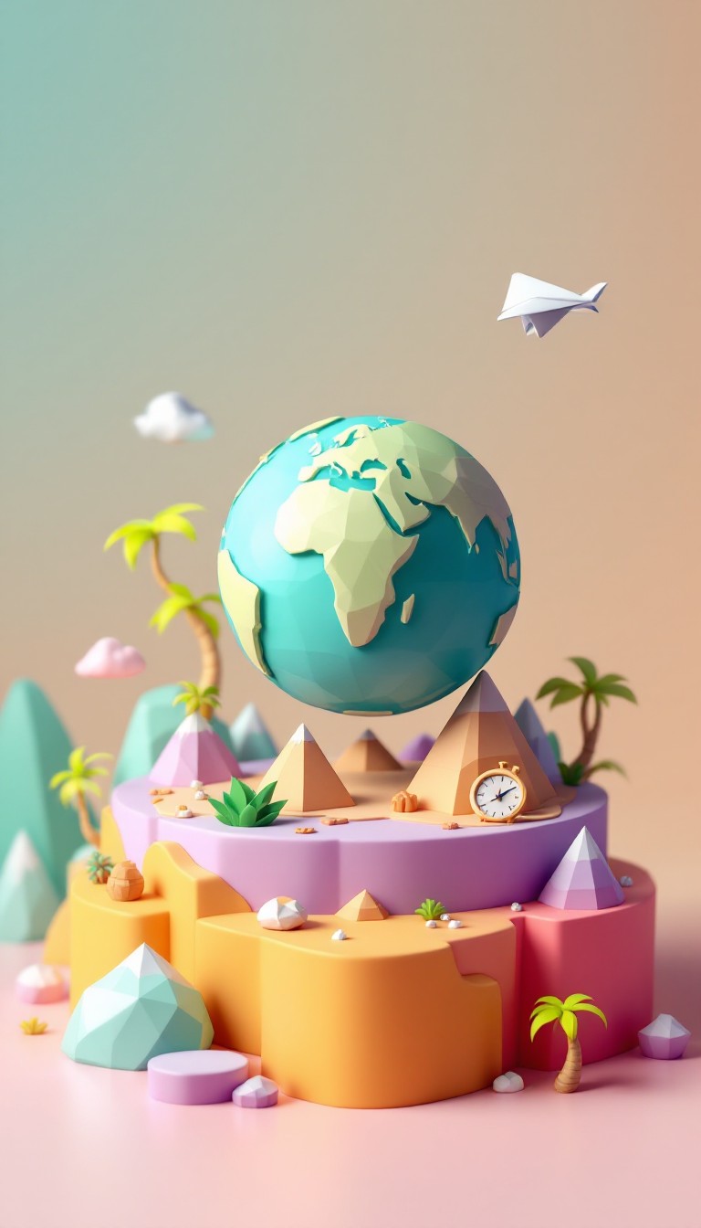 World Portrait Small Free Miniature World Wonder Image - Lowpoly, Globe, Earth | Download at ...