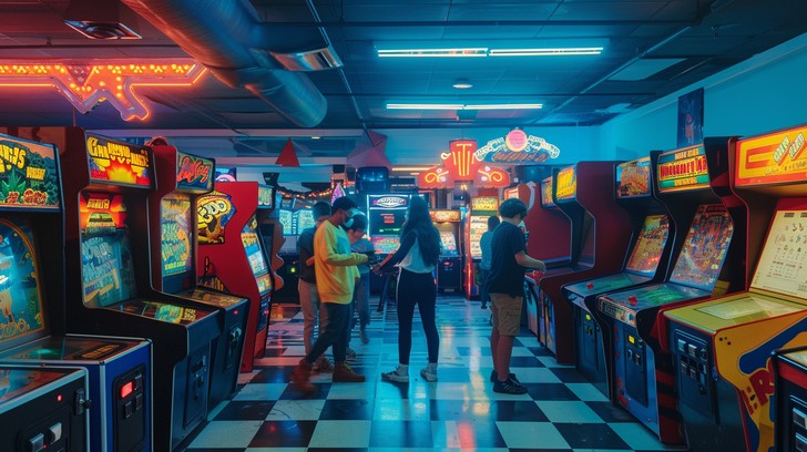 Free Retro Arcade Fun Image - Arcade, Gaming, Neon | Download at StockCake