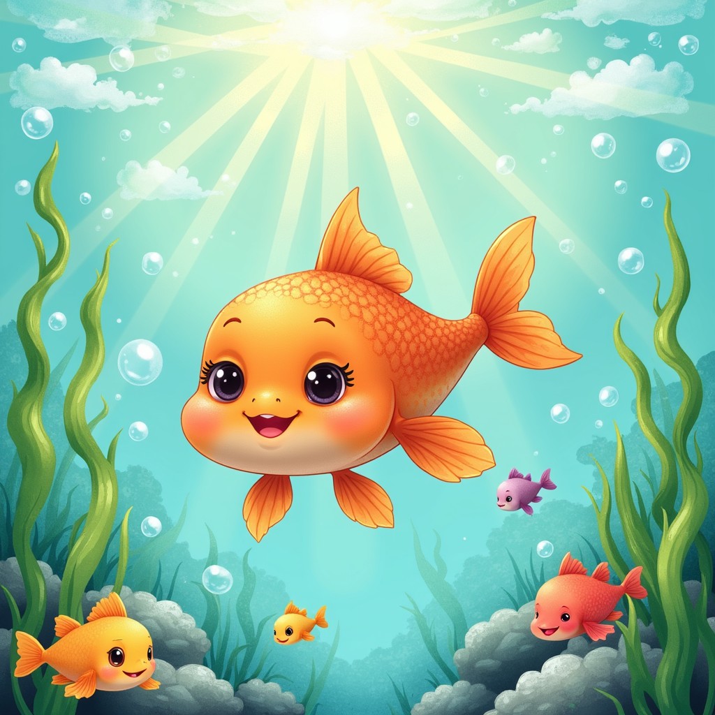 Colomadehappy Fish Free Happy Fish Friend Photo - Goldfish, Underwater, Bubbles | Download ...