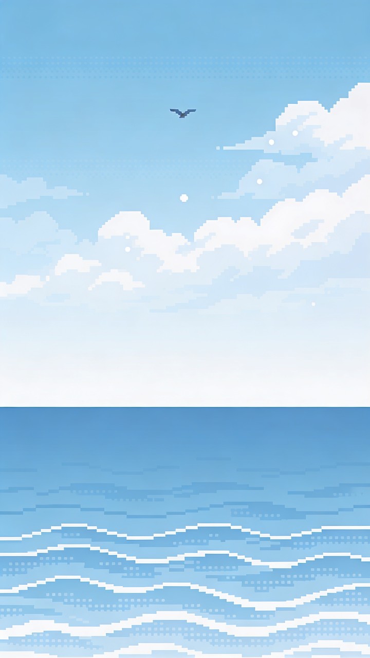 Free Pixel Blue Serenity Image - Pixel, Art, Minimalist | Download at ...