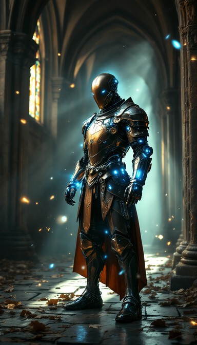 Free Cybernetic Cathedral Knight Image - Cyberpunk, Android, Knight ...