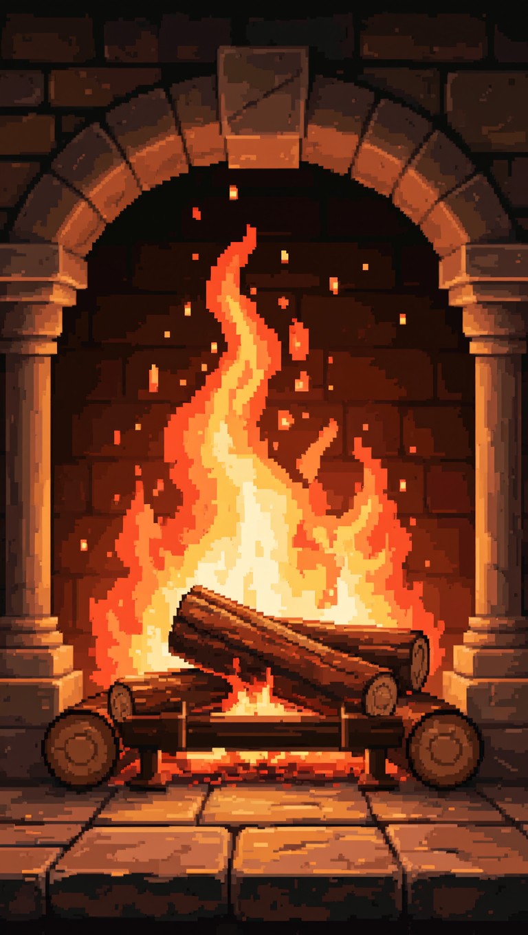 Free Cozy Pixel Fire Image - Fireplace, Flames, Fire | Download at ...