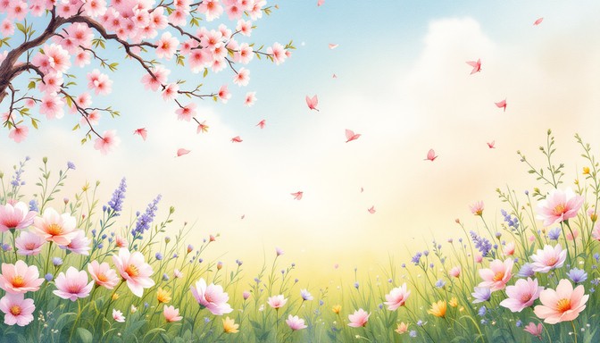 Spring Medow Color/image Free Spring Meadow Blooms Image - Watercolor, Spring, Meadow | Download ...