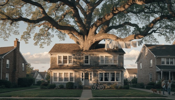 Free Tree Through Roof Image - Oak, Tree, House | Download at StockCake