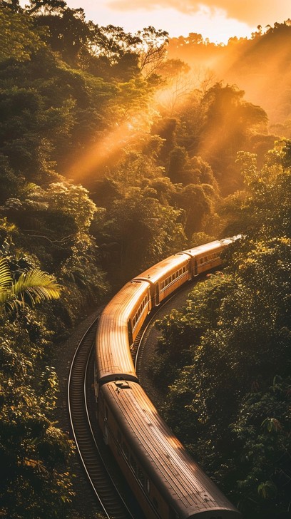 Free Sunset Train Journey Image - Train, Sunset, Forest | Download at ...
