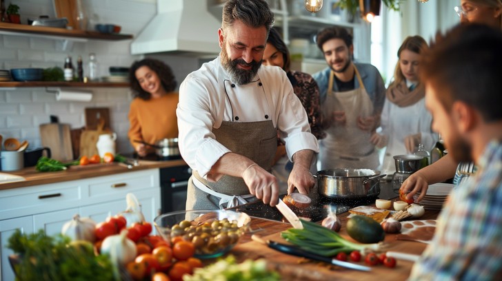 Free Cooking Together Enjoyably Image | Download at StockCake