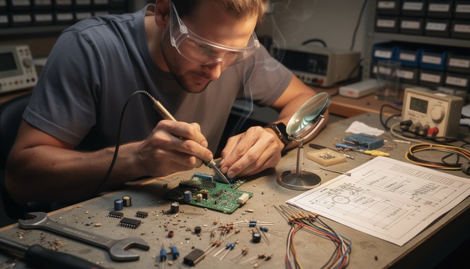 Free Precision Electronics Work Image - Soldering, Electronics ...