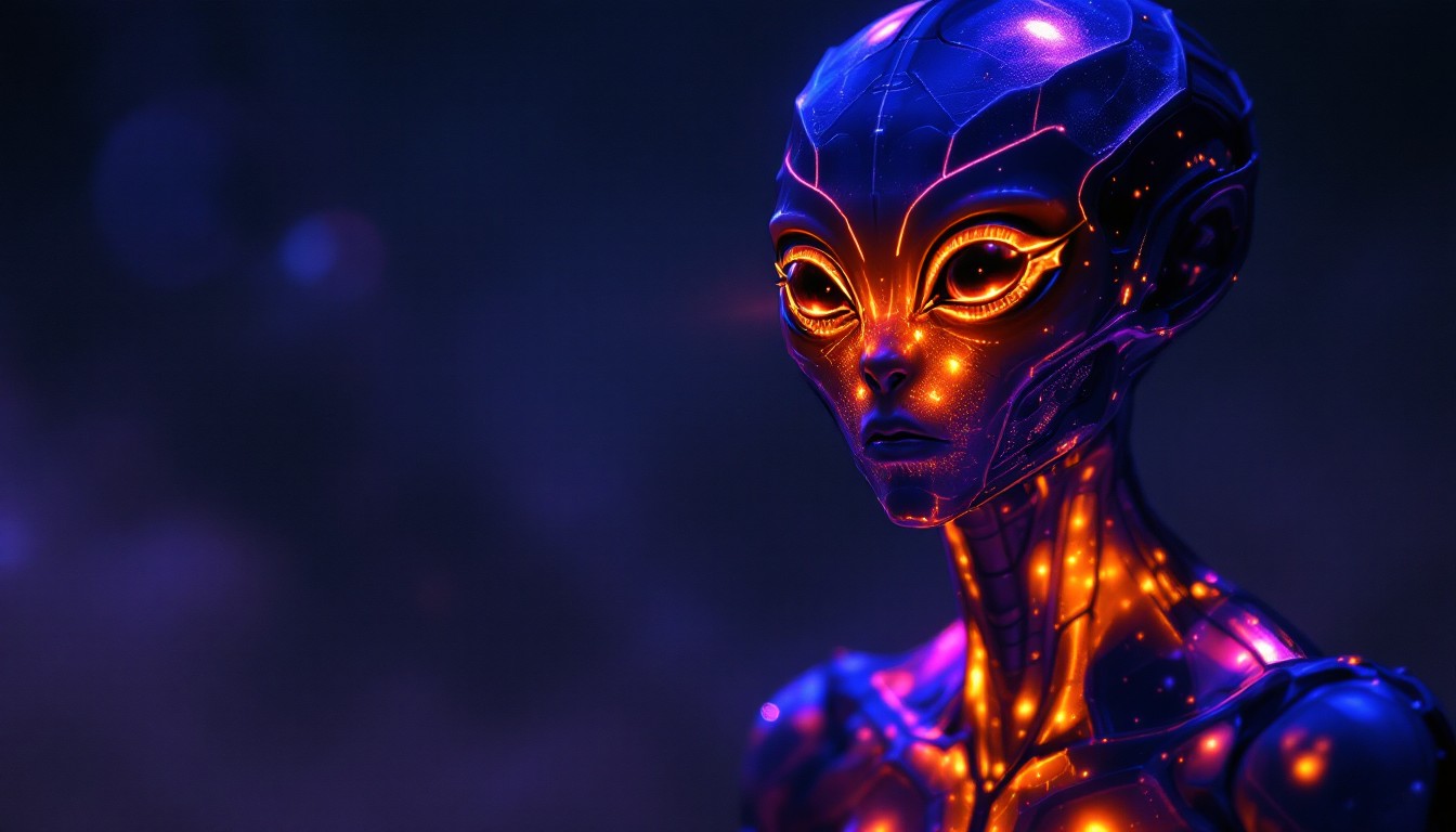 Free Glowing Alien Portrait Image - Alien, Extraterrestrial ...
