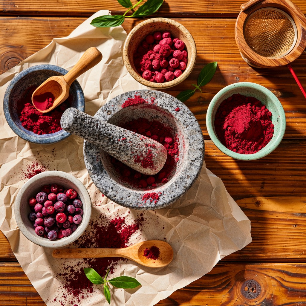 Free Berry Powder Preparation Image - Mortar, Pestle, Berries ...