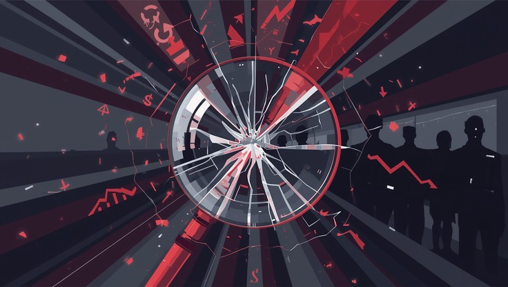 Company Collapse Animation Free Financial Collapse Visualized Image - Illustration, Geometric ...