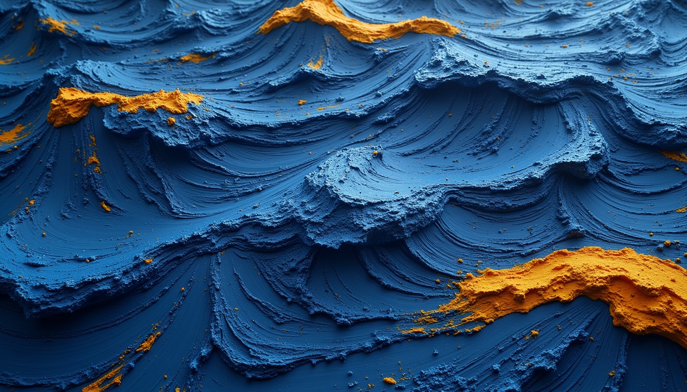 Free Textured Blue Waves Image - Impasto, Blue, Texture | Download at ...