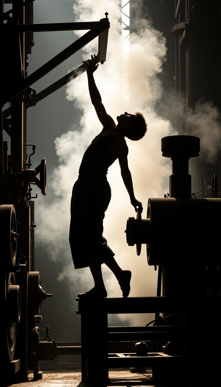 Scene Around Machine Free Machine Meets Motion Image - Industrial, Silhouette, Worker ...