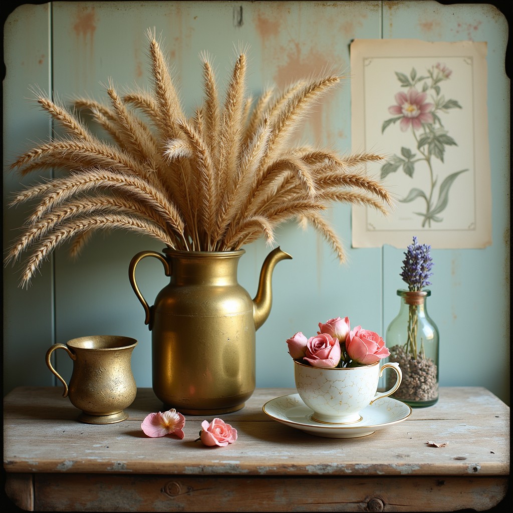 Free Vintage Botanical Tableau Image - Vintage, Botanical, Brass ...