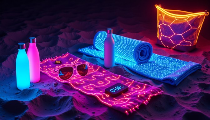 Free Neon Beach Essentials Image - Neon, Cyberpunk, Futuristic ...