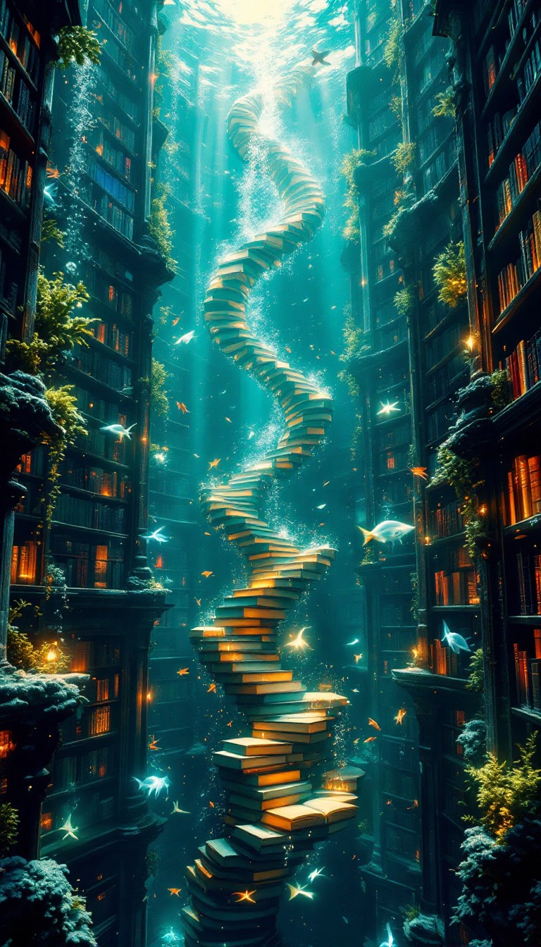 Free Underwater Library Dreams Image - Underwater, Library, Surreal ...
