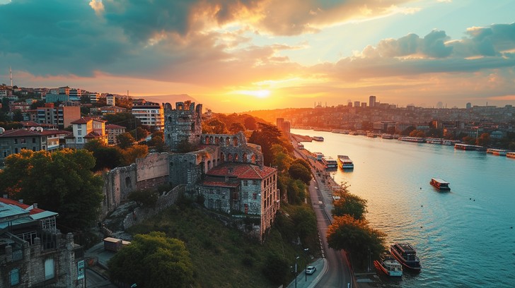 Free Sunset riverside gathering Image - Sunset, River, People ...