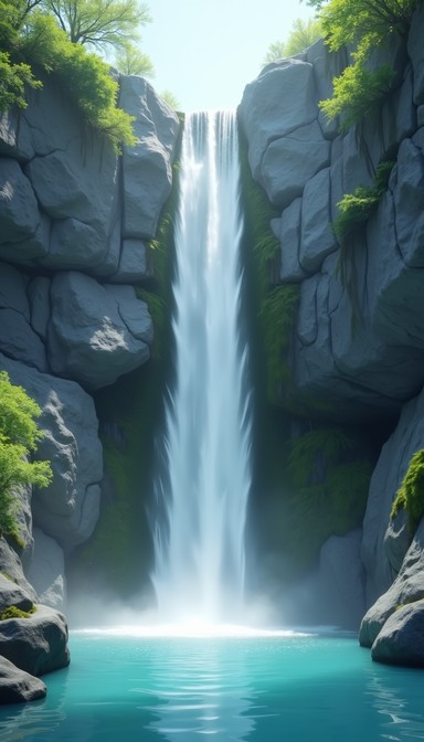 Free Tranquil Azure Falls Image - Waterfall, Cascade, Azure | Download ...