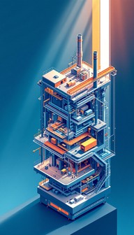 Factory Light Vector Free Industrial Light Path Image - Industrial, Isometric, Factory ...