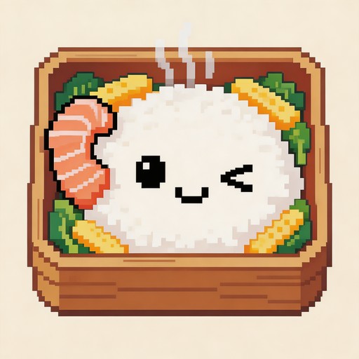 Free Kawaii Bento Character Image - Bento, Kawaii, Pixel | Download at ...