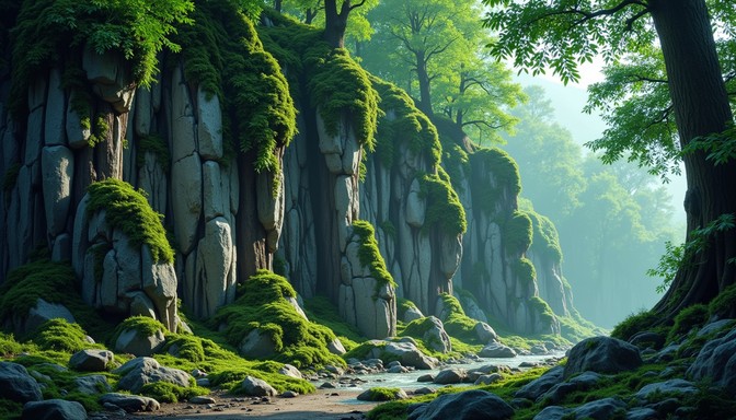 Formidable Landscapes Free Mossy Stone Cliffs Image | Download at StockCake