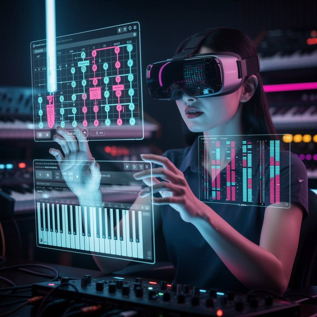 Free Virtual Music Creation Image - Woman, Vr, Virtual | Download at ...