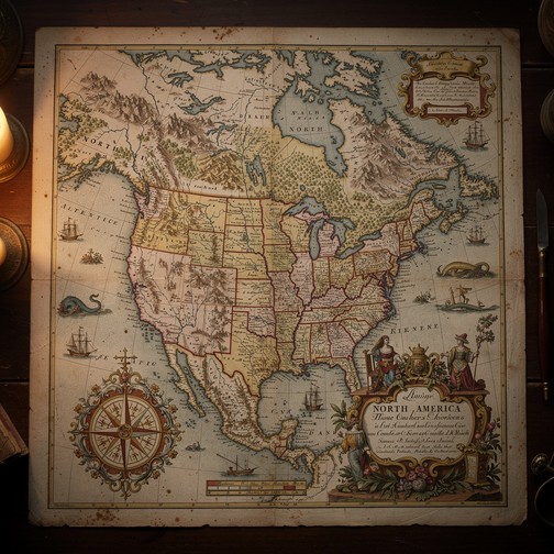 Free Antique American Map Image - Cartography, Antique, Map | Download ...