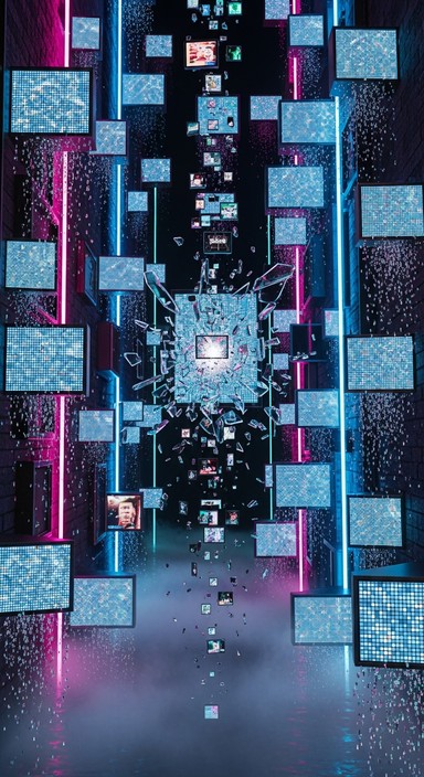 Free Digital Pixel Cascade Image - Pixels, Cyberpunk, Neon | Download ...