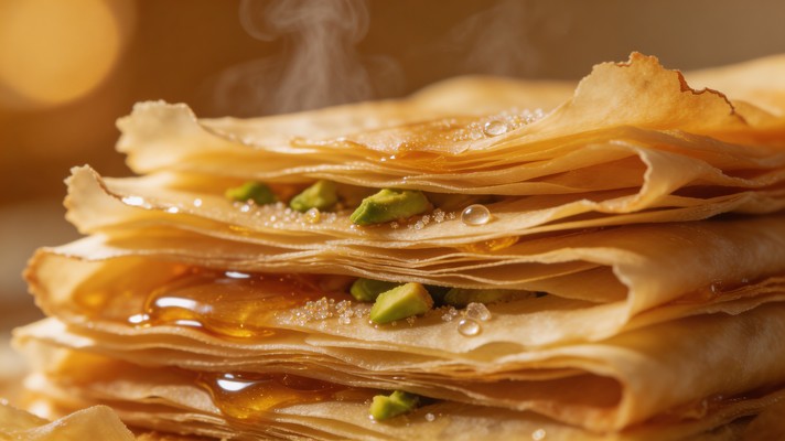 Free Golden Pastry Layers Image - Pastry, Phyllo, Baklava | Download at ...