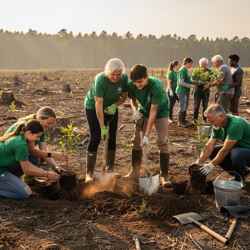 Reforestation Community Free Community Reforestation Effort Image - Sunset, Volunteers ...