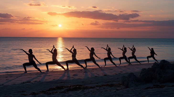 Free Beach Yoga Sunset Image - Sunset, Beach, Yoga | Download at StockCake