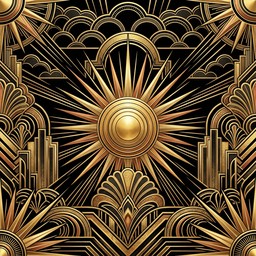 Free Art Deco Sunrise Image - Artdeco, Sunburst, Geometric | Download ...