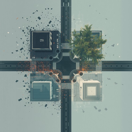 Free Urban Crossroads Pixel Image - Pixel, Isometric, Crossroads ...