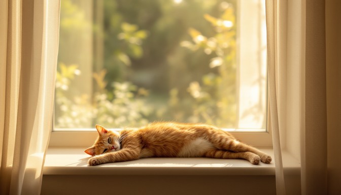 Free Sunlit Window Cat Image - Cat, Sunlight, Window | Download at ...