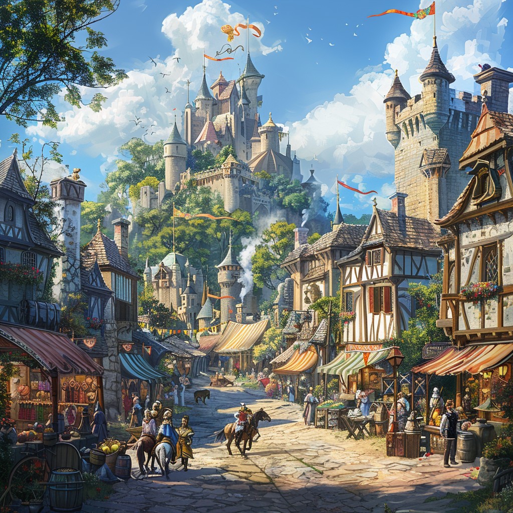 Download Enchanted Medieval Village Image - Medieval, Town, Cobblestone ...