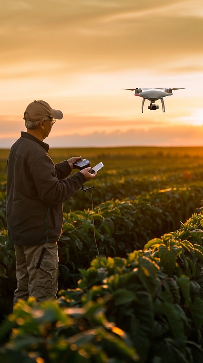 Free Drone Over Fields Image - Drone, Sunset, Fields | Download at ...