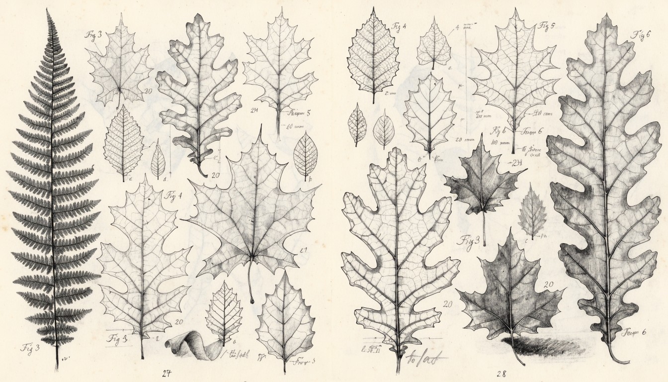 Microphyll Drawing Free Botanical Leaf Studies Image - Botanical, Illustration, Sketch ...