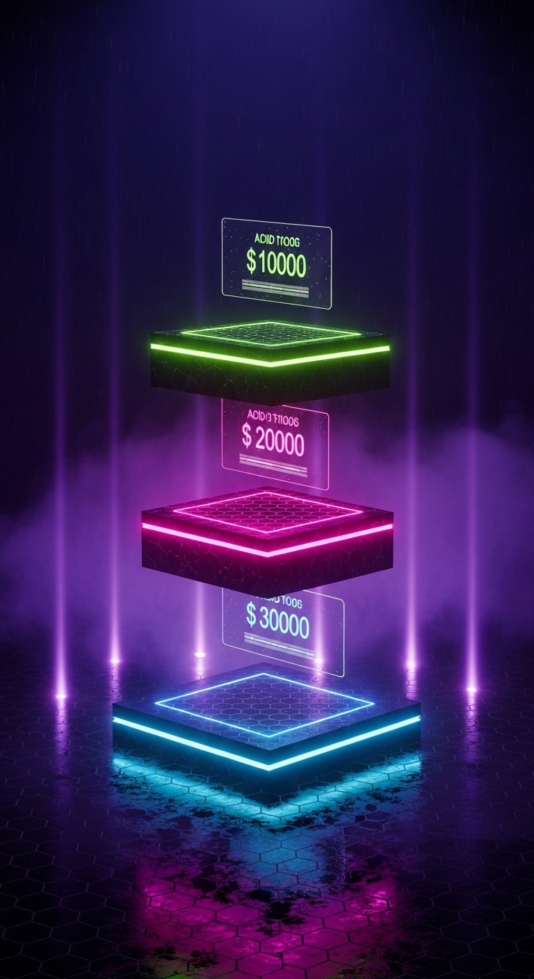 Download Neon Pricing Tiers Image - Cyberpunk, Neon, Futuristic | StockCake