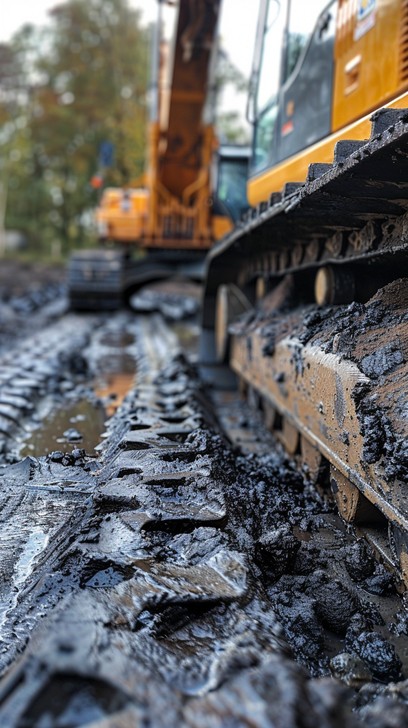 Free Muddy Construction Site Image - Construction, Mud, Tracks ...
