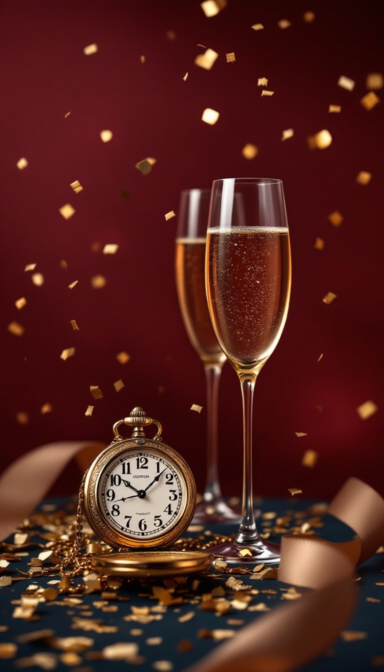 Free Midnight's Golden Toast Image - Champagne, Celebration, Vintage ...